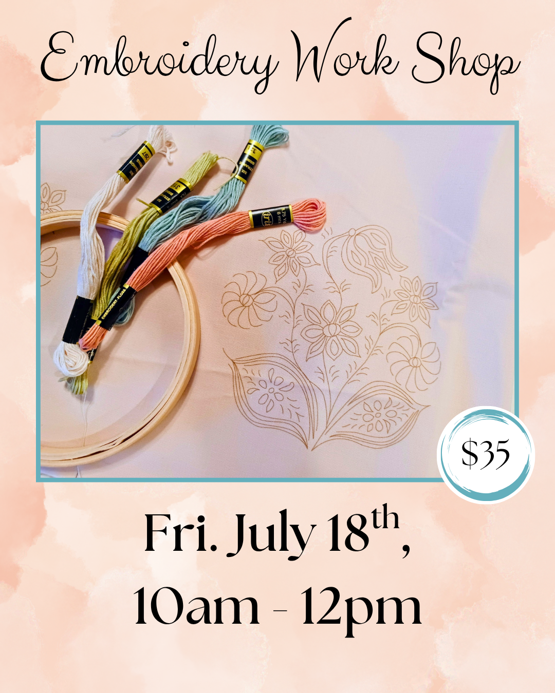 Embrodiery Workshop with Sheila