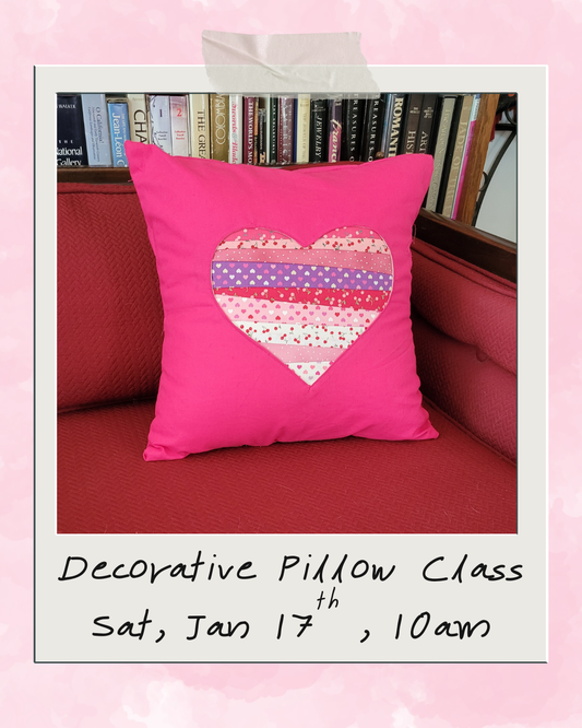 Decorative Throw Pillow Cover Class